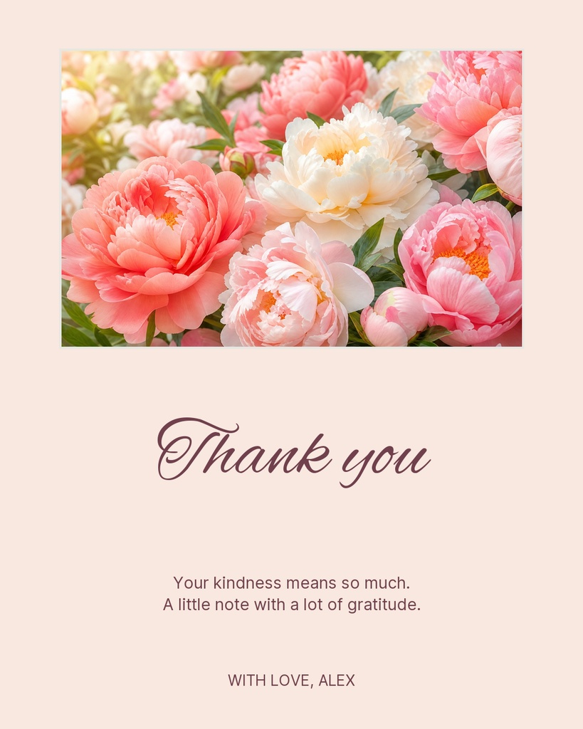 Preview for A Little Thank You Portrait Post Template