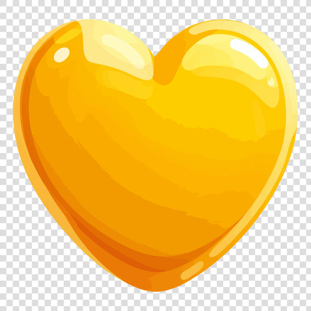 Golden heart icon