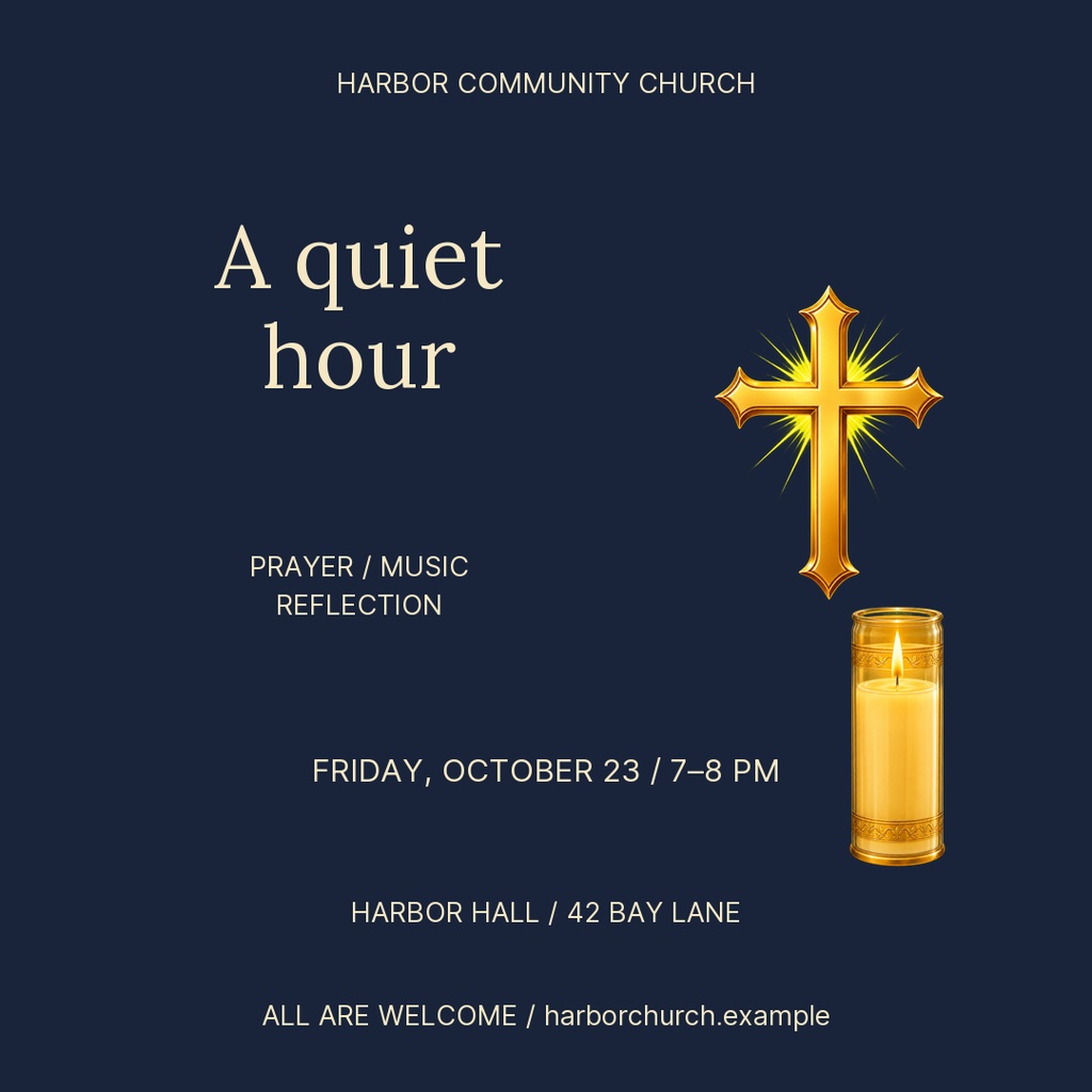 Preview for A Quiet Hour Square Post Template
