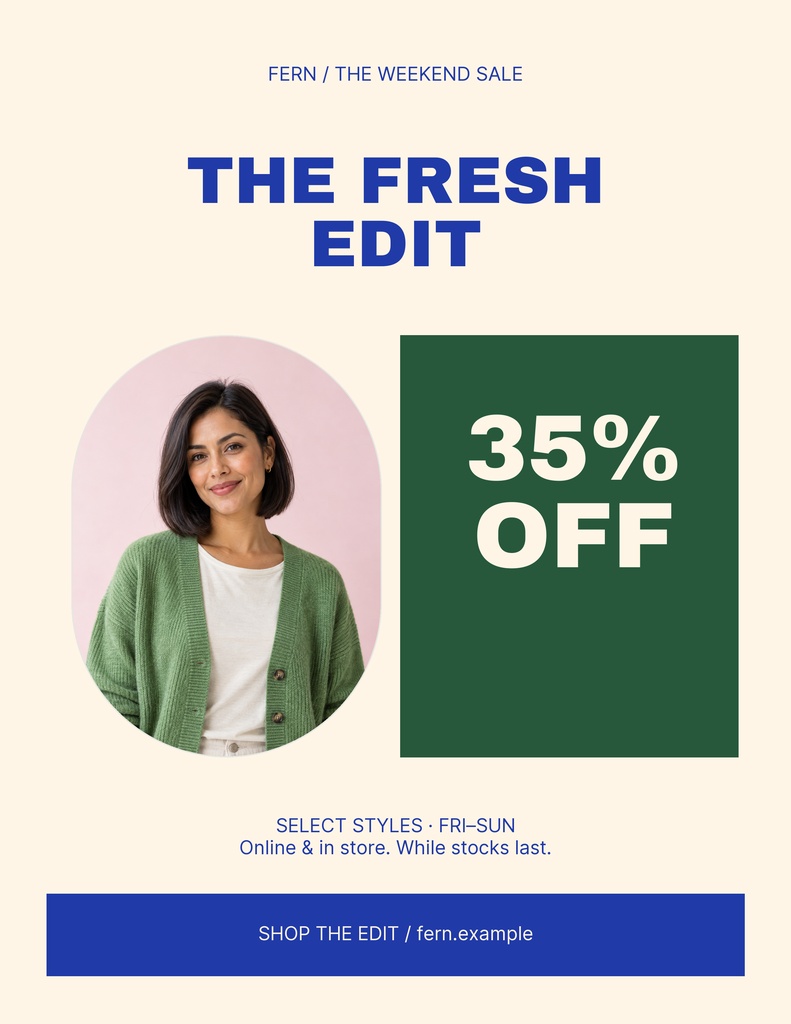 Preview for The Fresh Edit Letter Flyer Template