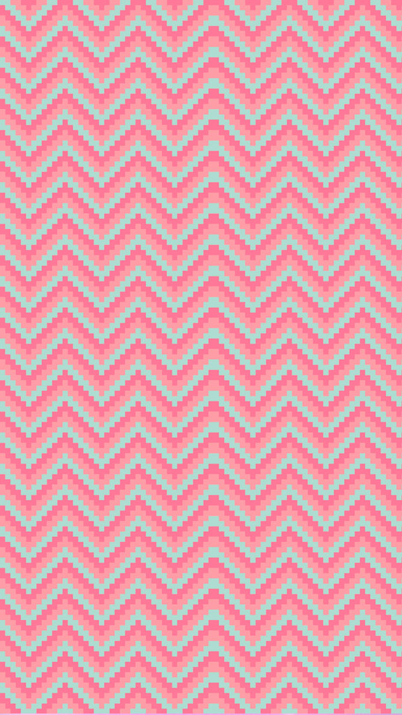Repeating pink and blue chevron pattern