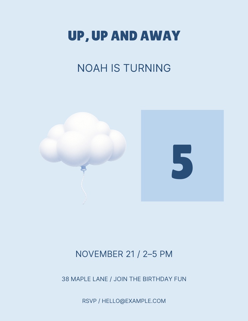 Preview for Five And Flying Letter Flyer Template