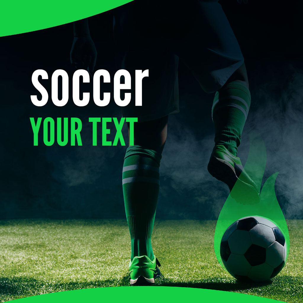 A soccer player's legs with a ball on the ground.