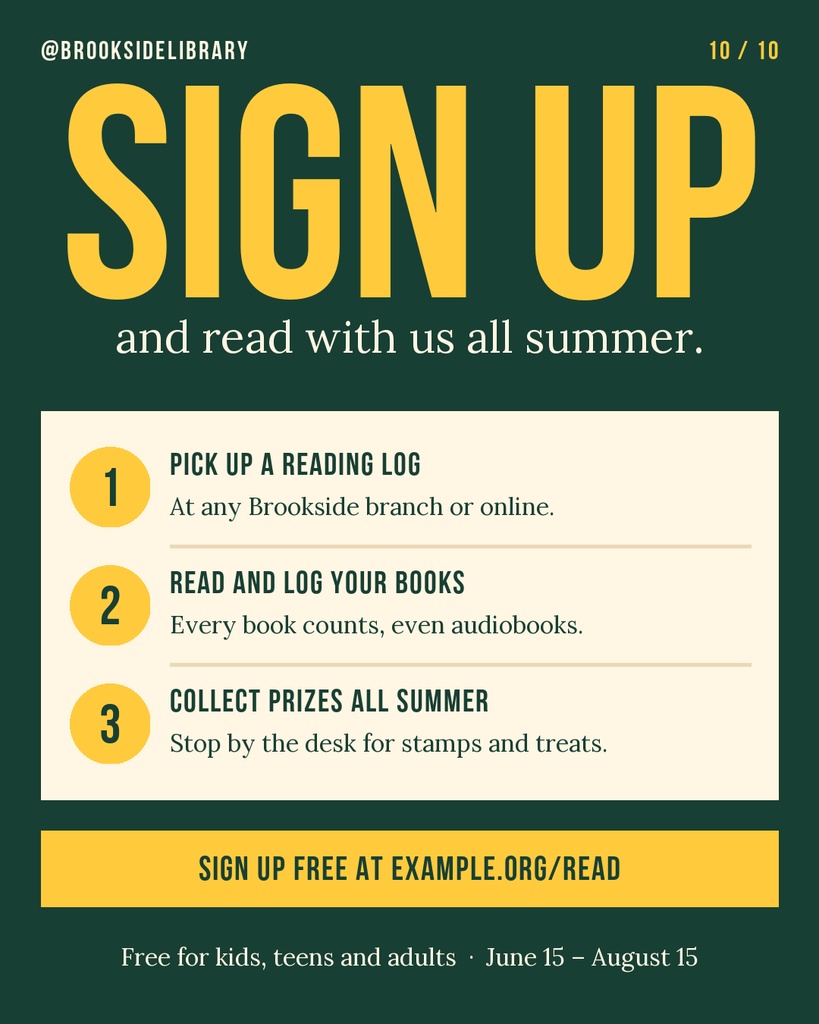 Preview for Summer Reading Challenge Carousel Call To Action Template