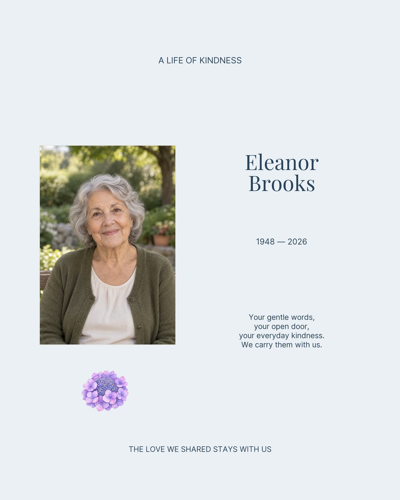 Preview for A Life Of Kindness Memory Page Template