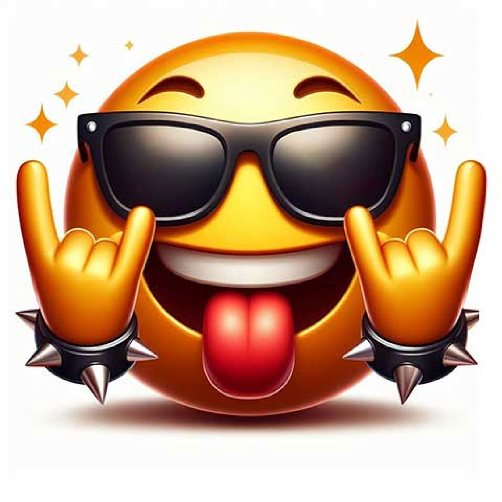 Cartoon rockstar character with electric guitar