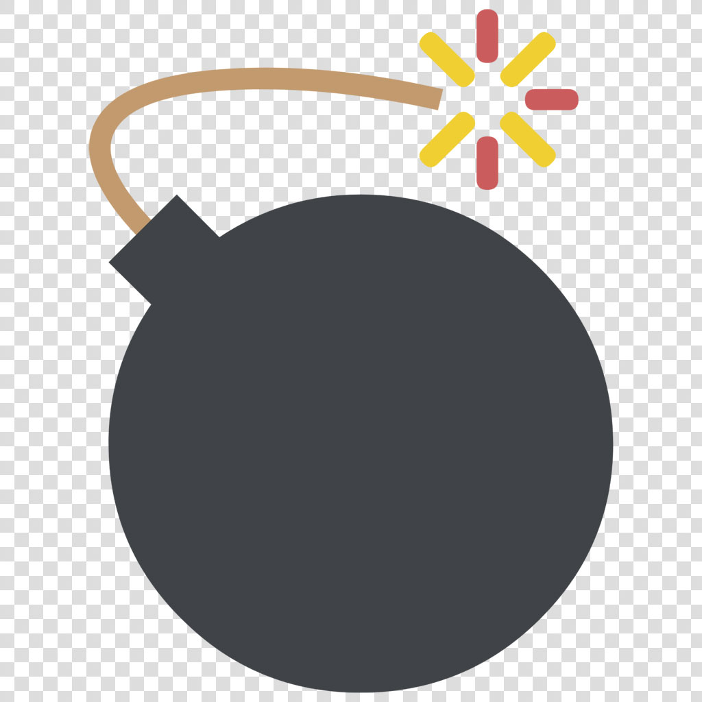 Graphic of a bomb with a lit fuse