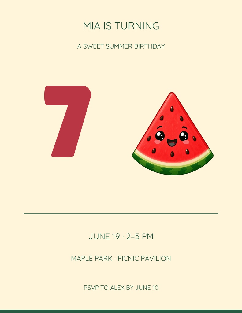 Preview for Sweet On Seven Letter Flyer Template