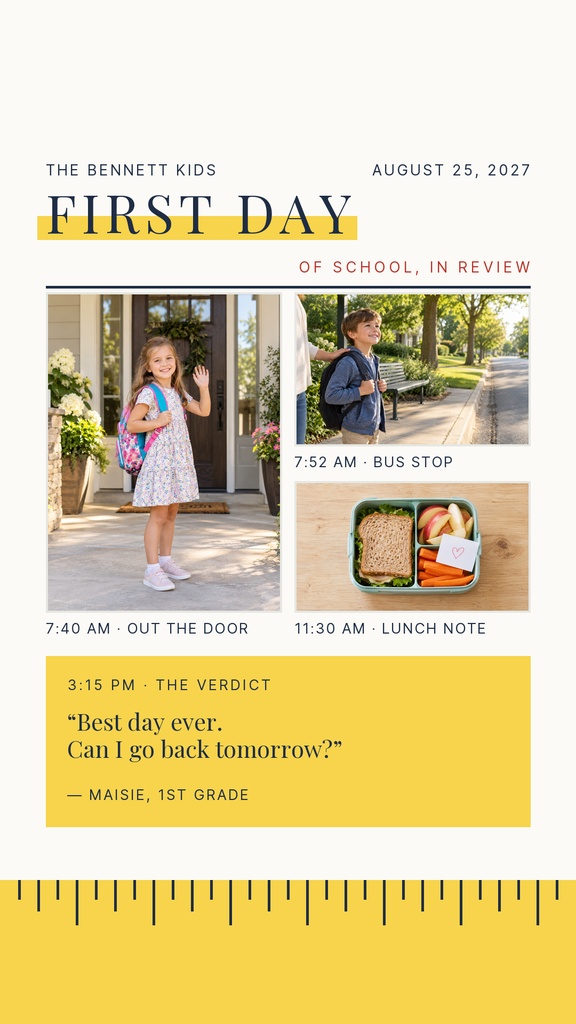 Preview for First Day, Big Smiles Story Opener Template