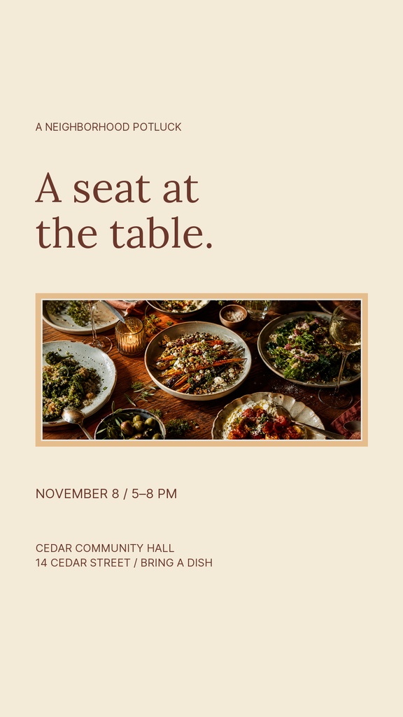 Preview for A Seat At The Table Story Opener Template
