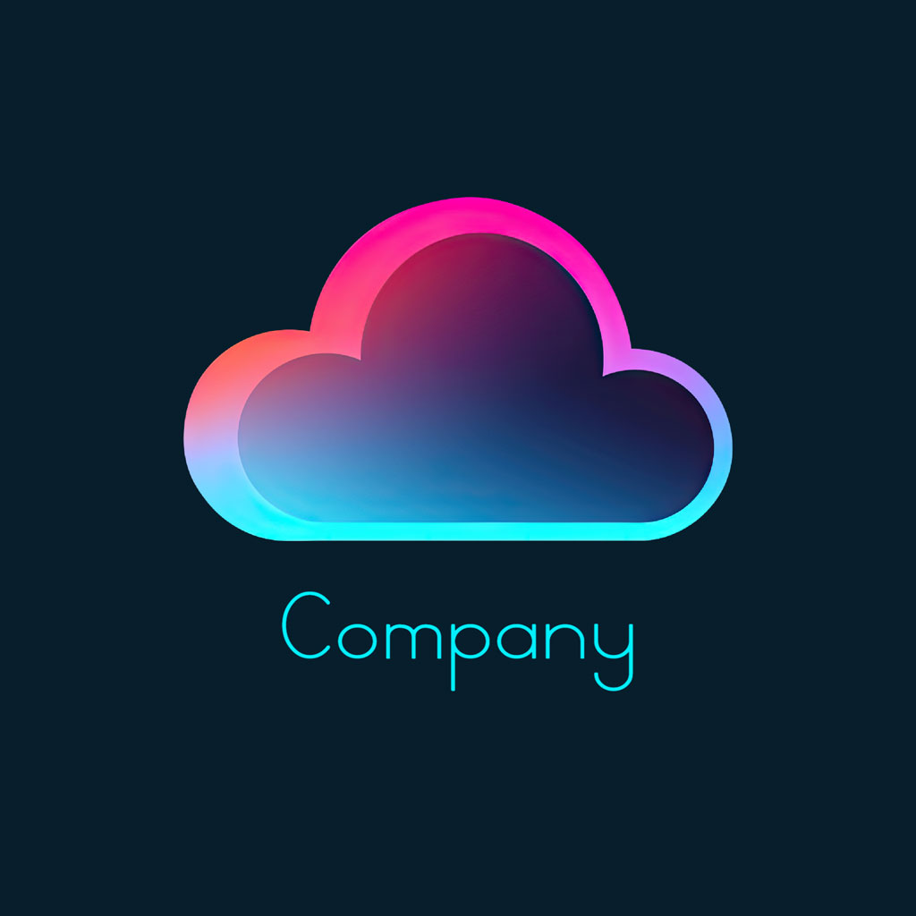 Cloud company logo with gradient effect