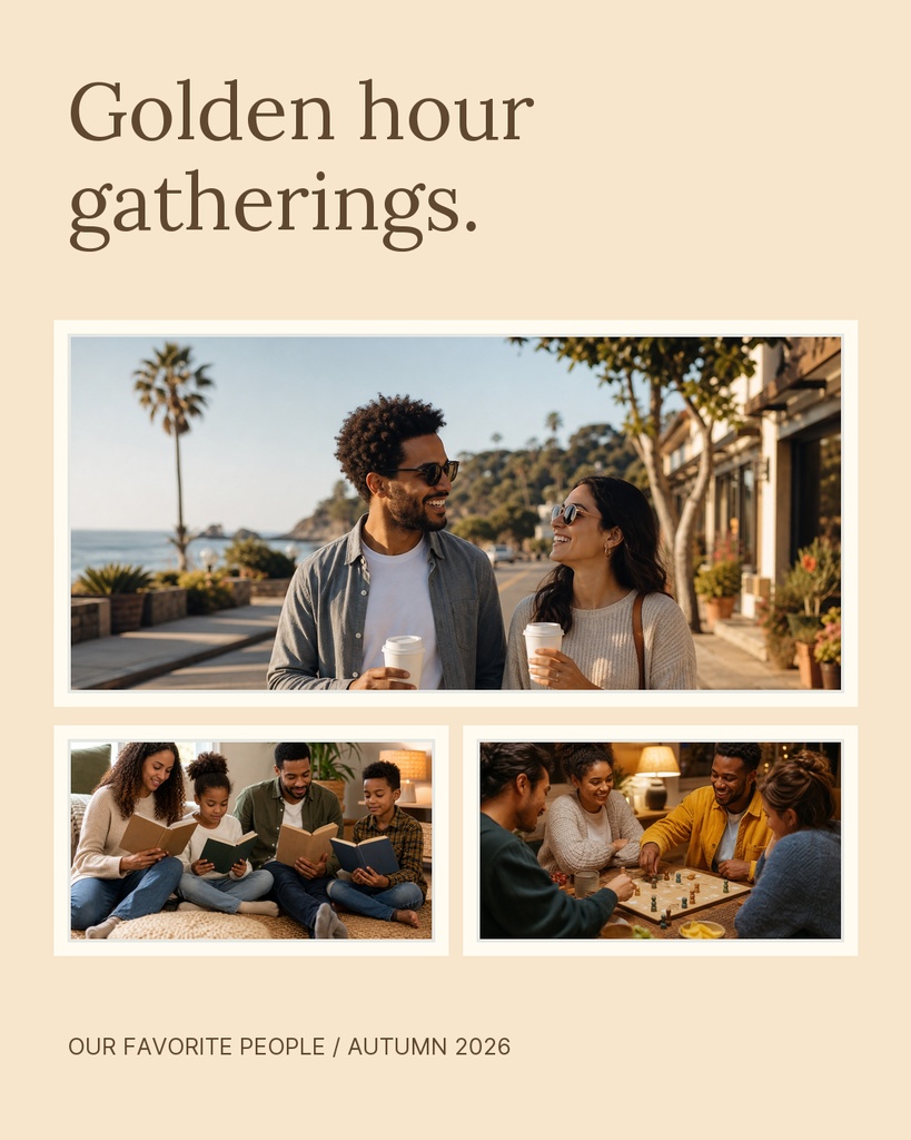 Preview for Golden Hour Gatherings Portrait Collage Template