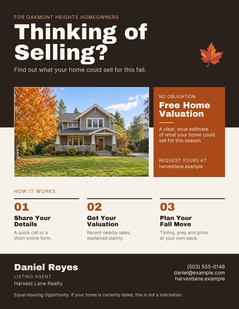 Preview for Thinking Of Selling This Fall Letter Flyer Template
