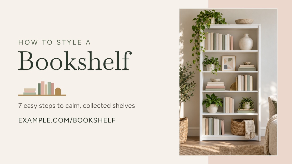 Preview for How To Style A Bookshelf Landscape Graphic Template