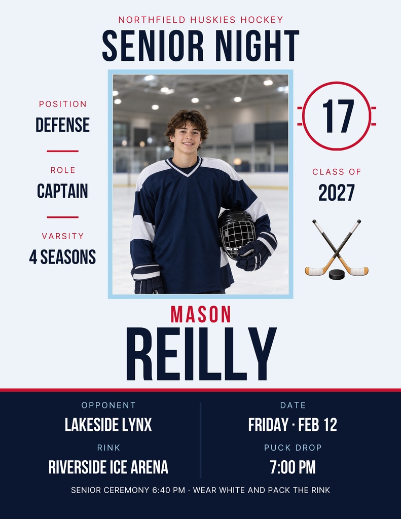 Preview for Senior Night On Ice Letter Flyer Template