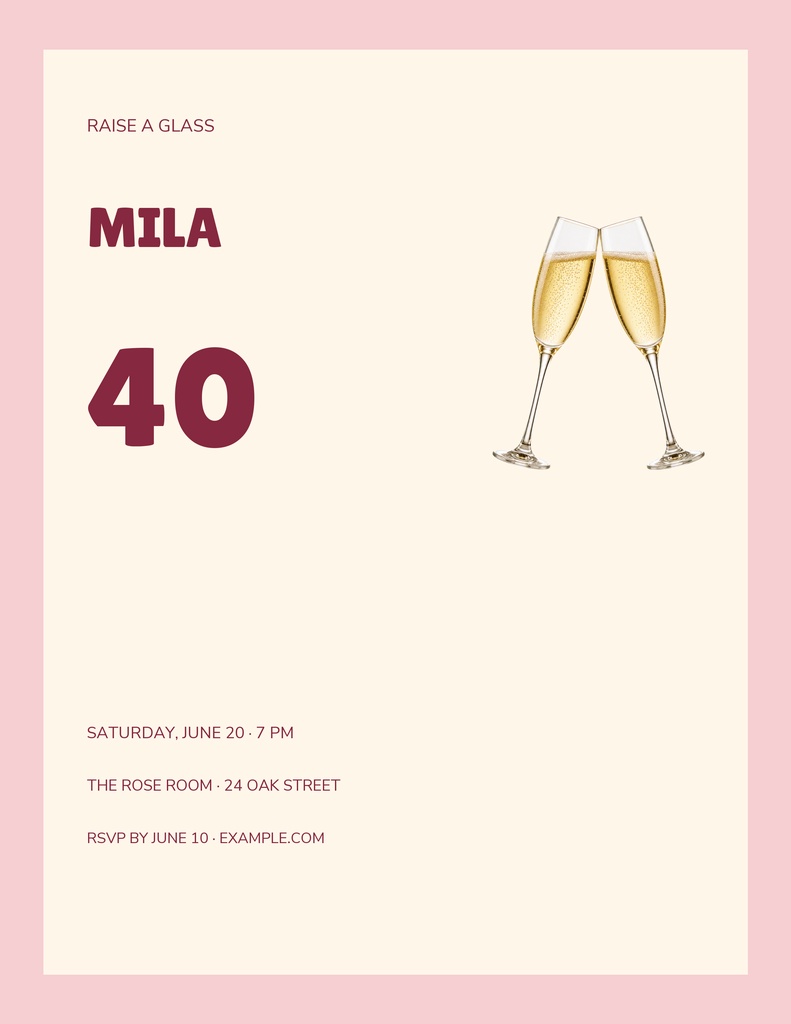 Preview for A Toast To You Letter Flyer Template