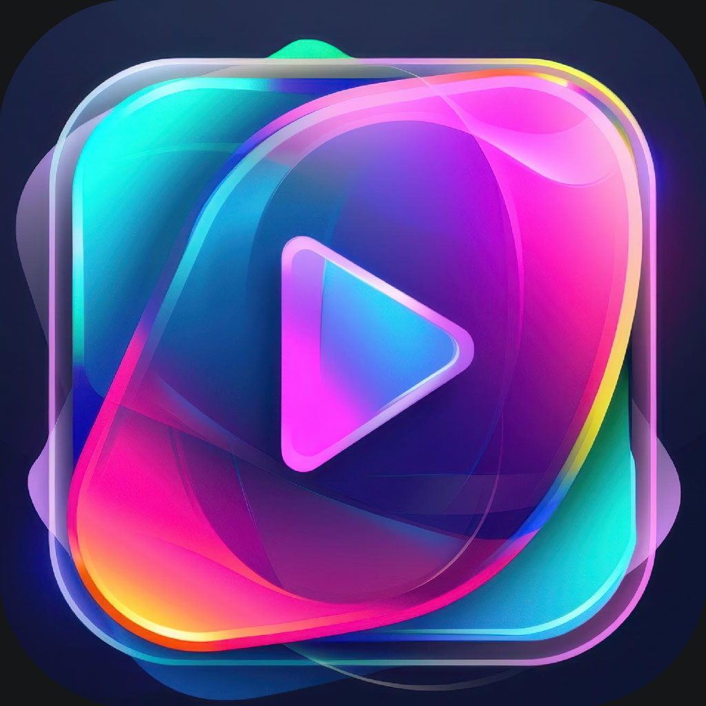 Colorful play button icon