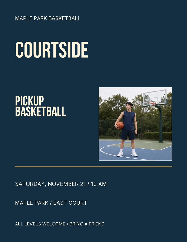Preview for Courtside At Maple Park Letter Flyer Template