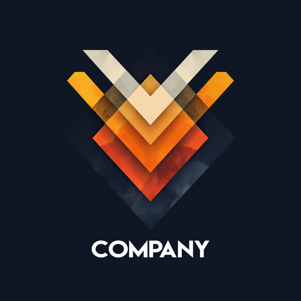Company logo with stylized V shape