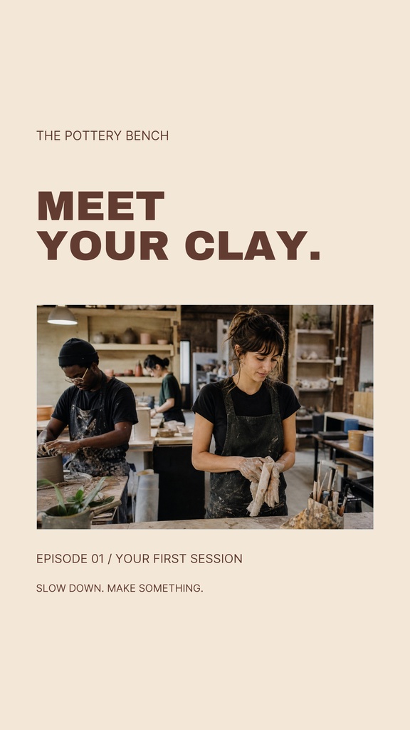 Preview for The Pottery Bench Static Reel Cover Template