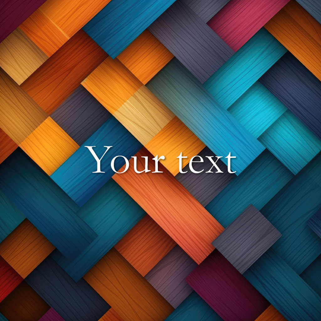 Colorful wooden plank pattern