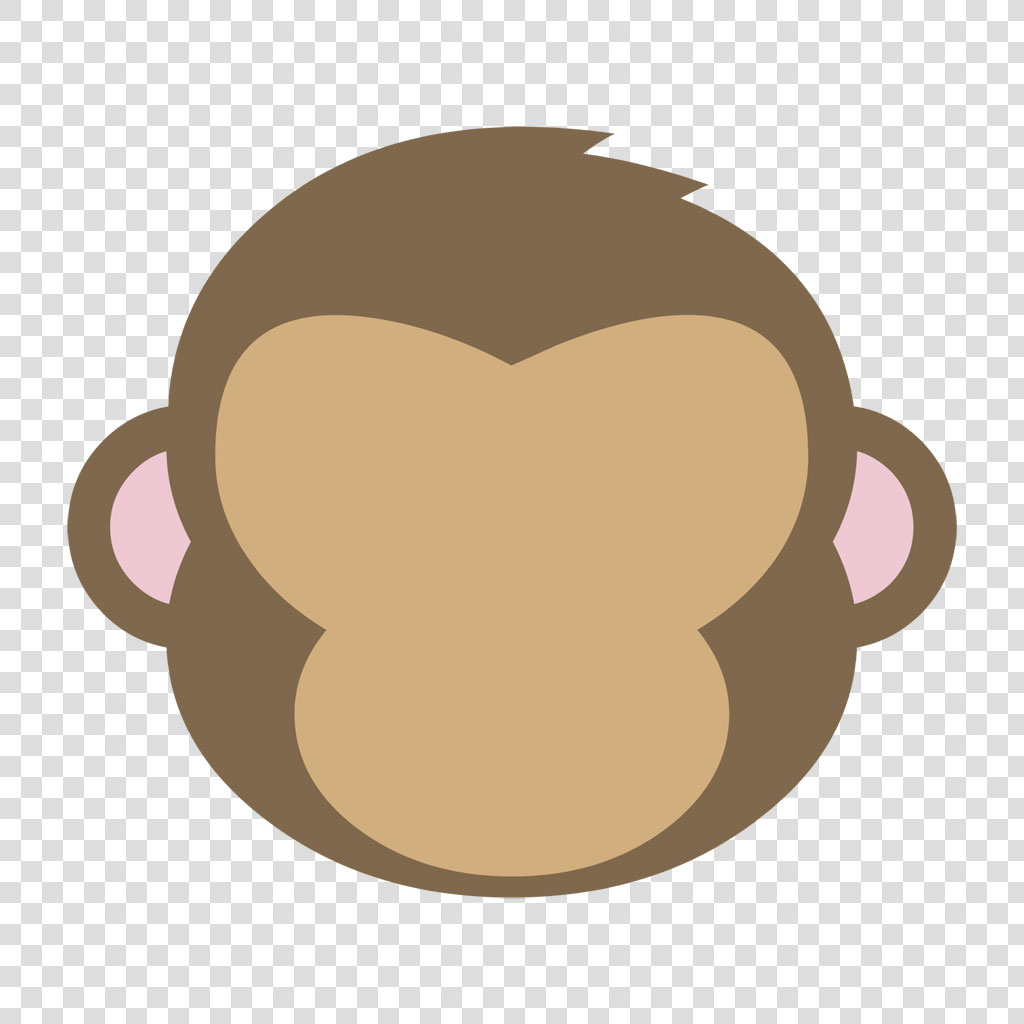 Cartoon monkey face