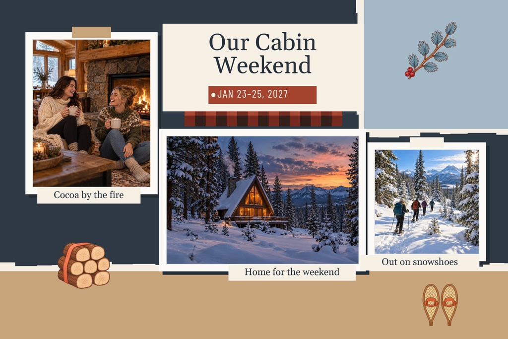 Preview for Our Cabin Weekend Landscape Collage Template