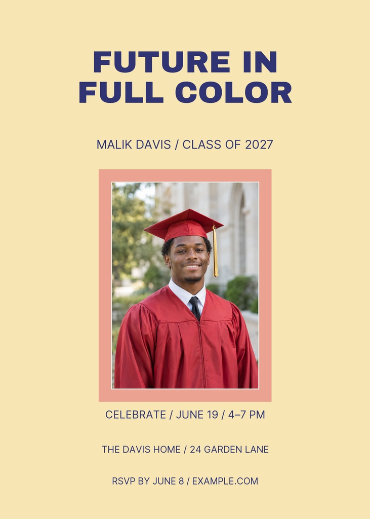 Preview for Future In Full Color 5 × 7 Invitation Template