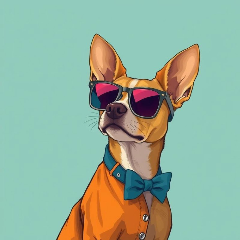 Illustration of a woman in a black top and yellow skirt