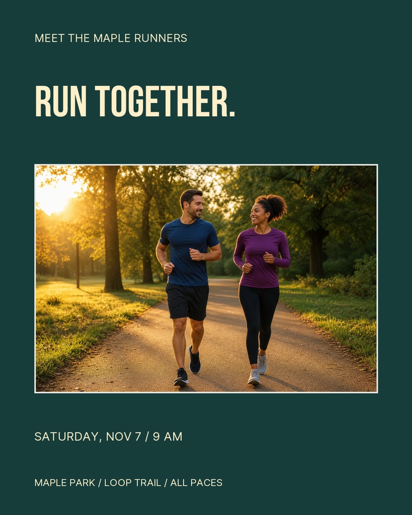 Preview for Meet The Maple Runners Portrait Post Template