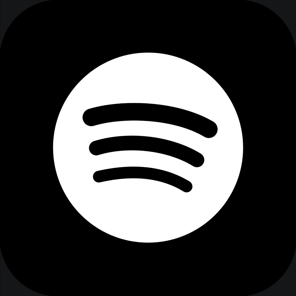 Spotify logo on a black background