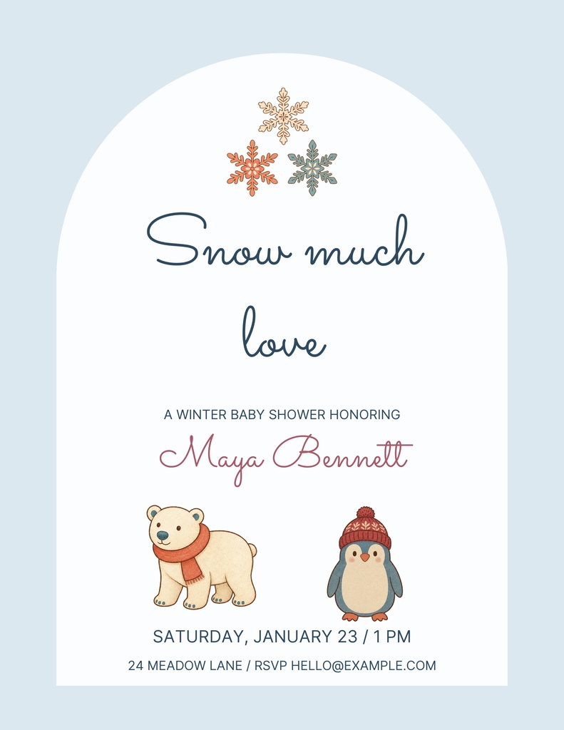 Preview for Snow Much Love Letter Flyer Template