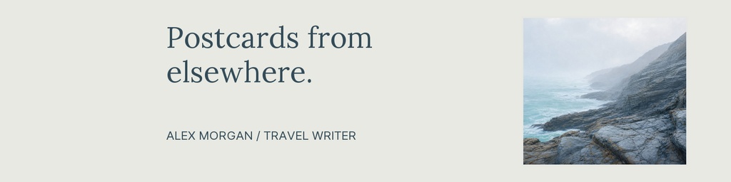 Preview for Postcards From Elsewhere Linkedin Banner Template