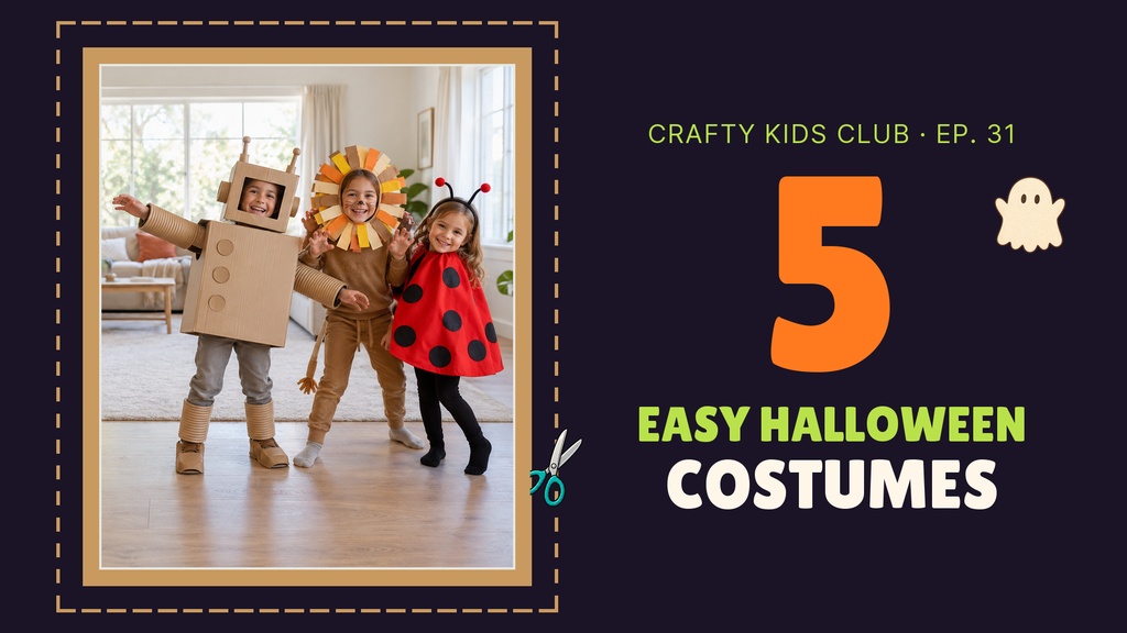 Preview for 5 Easy Halloween Costumes Video Series Title Card Template