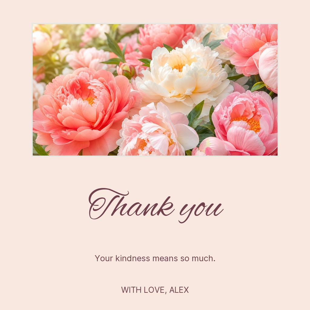 Preview for A Little Thank You Square Post Template