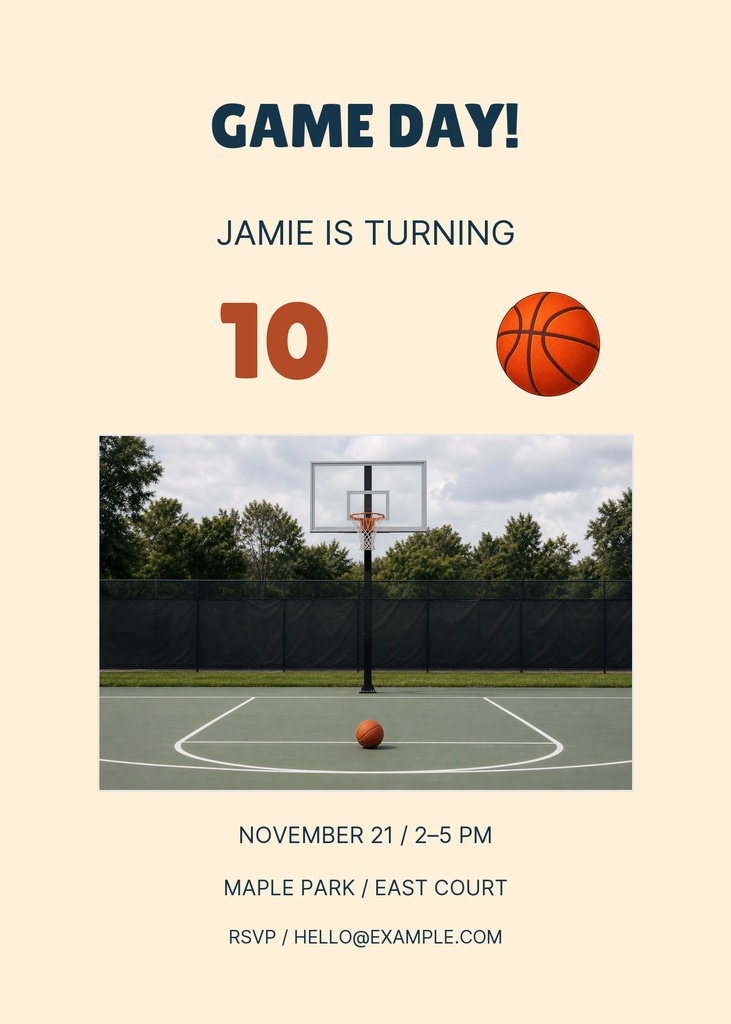 Preview for The Big Ten Game Day 5 × 7 Invitation Template