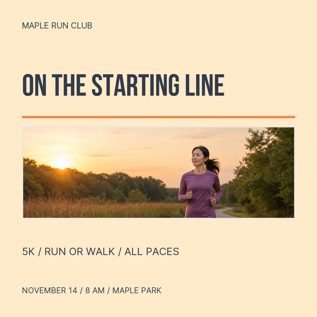 Preview for On The Starting Line Square Post Template