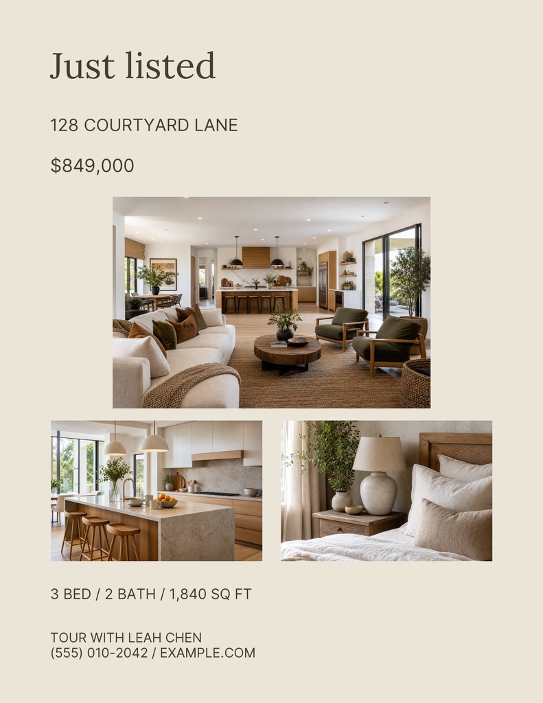 Preview for Keys To The Courtyard Letter Flyer Template