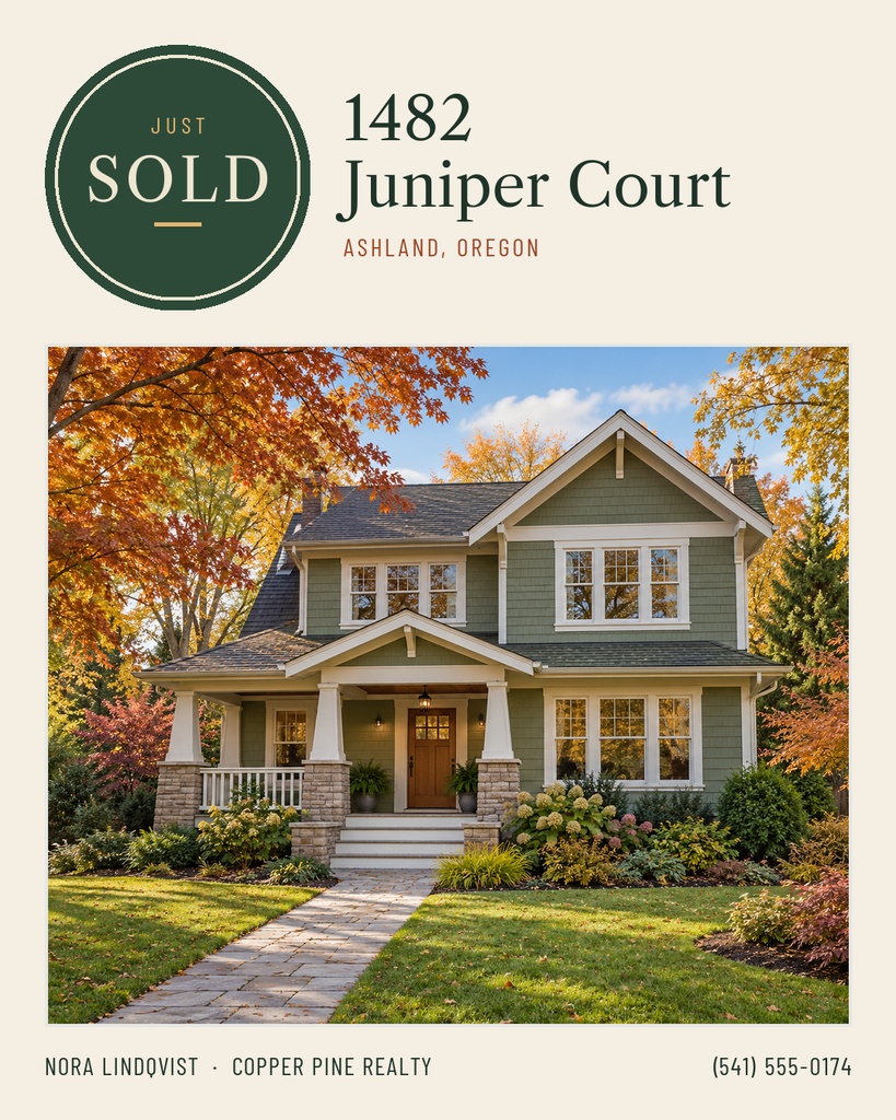 Preview for Just Sold On Juniper Court Portrait Post Template