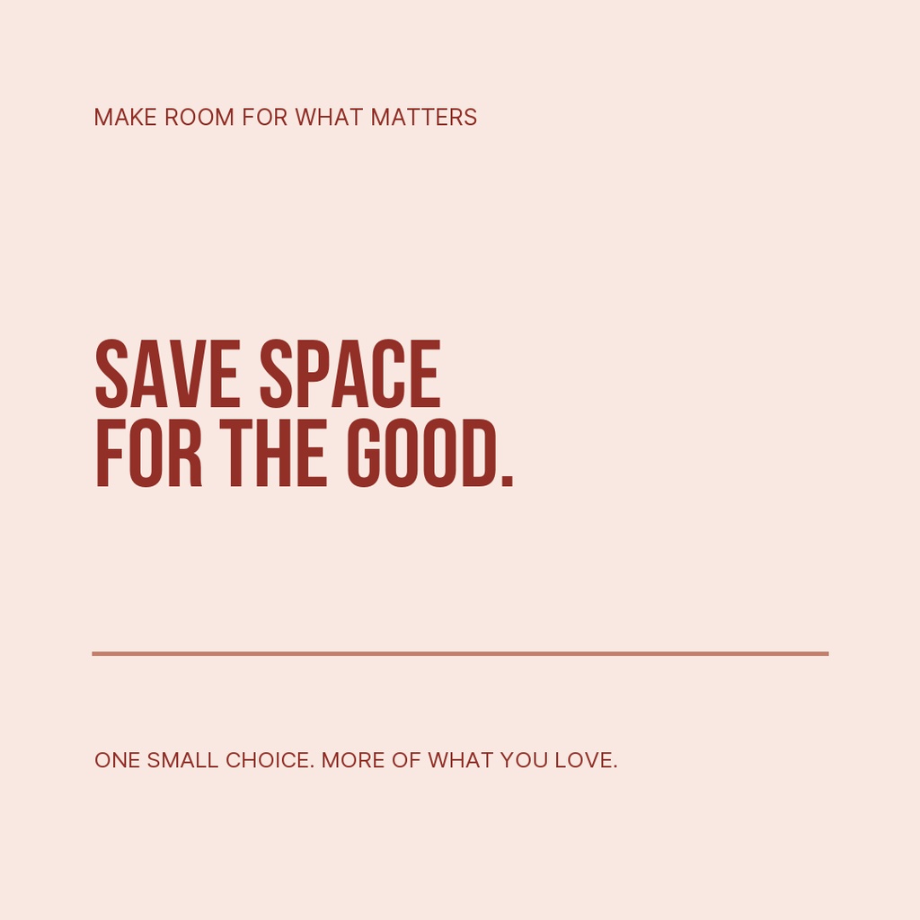 Preview for Make Room For What Matters Square Post Template