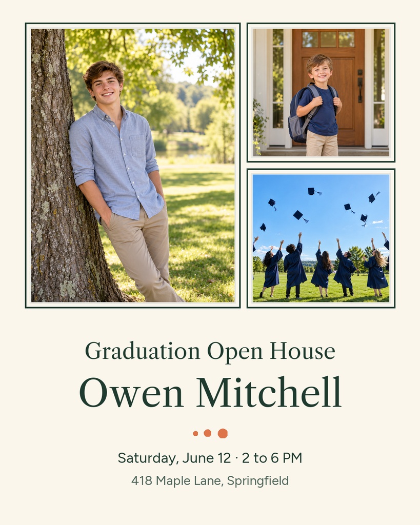 Preview for From Kindergarten To Cap And Gown Portrait Post Template