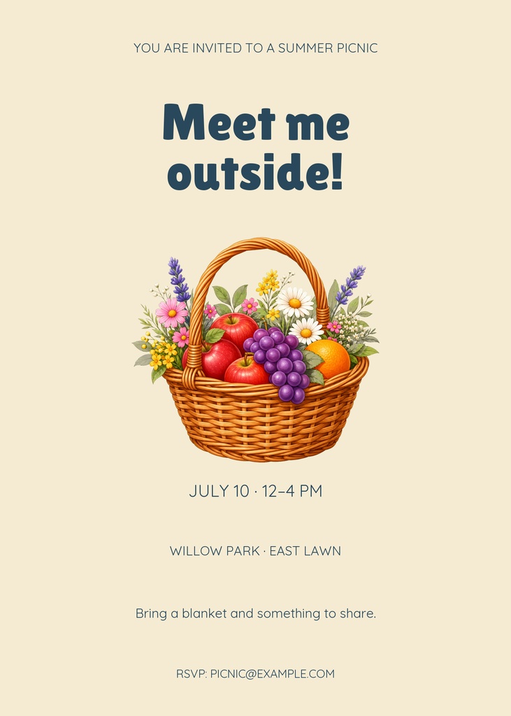 Preview for Meet Me Outside 5 × 7 Invitation Template