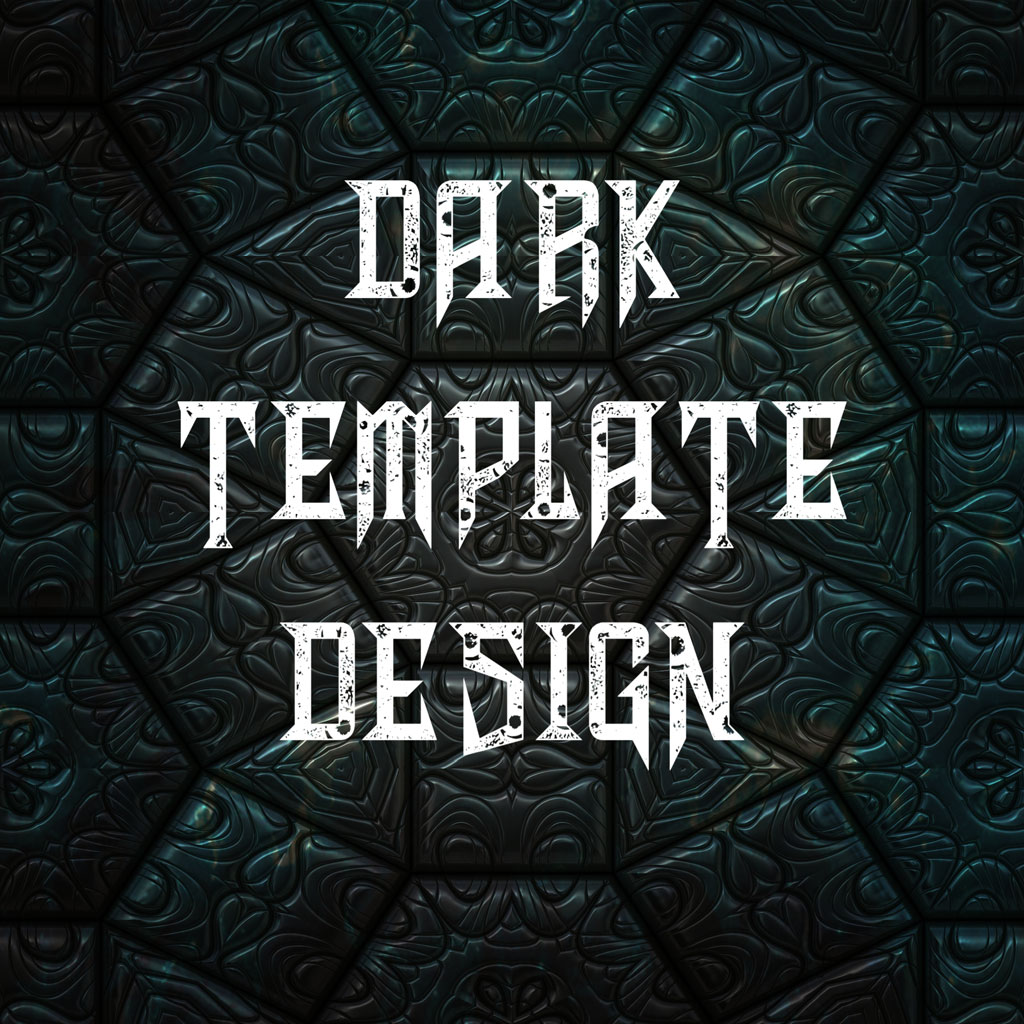 Dark Template Design with intricate pattern
