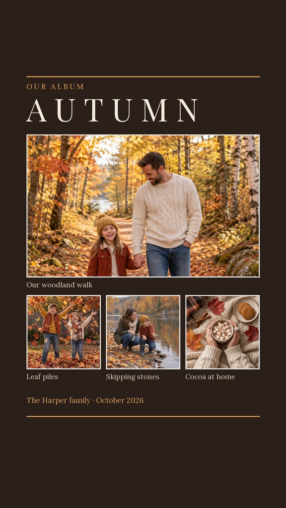 Preview for Our Autumn Album Story Opener Template
