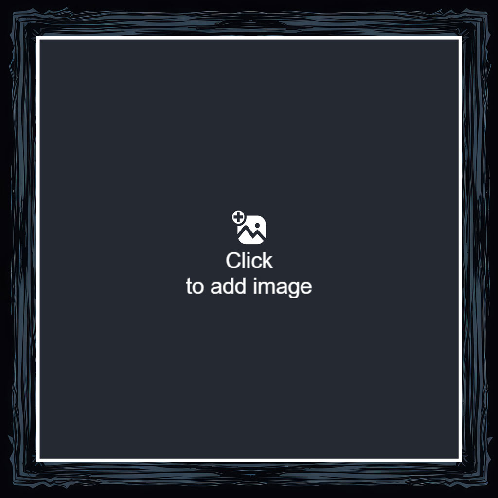 A dark gray square with a black and blue border frame.