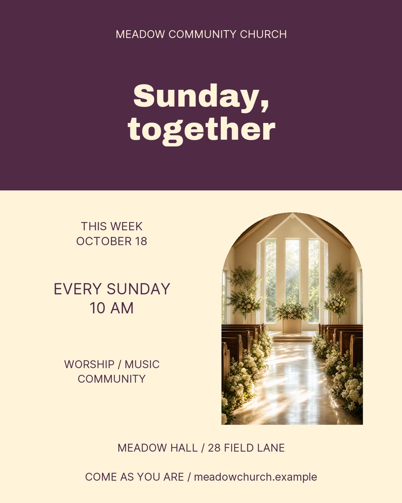 Preview for Sunday Together Portrait Post Template