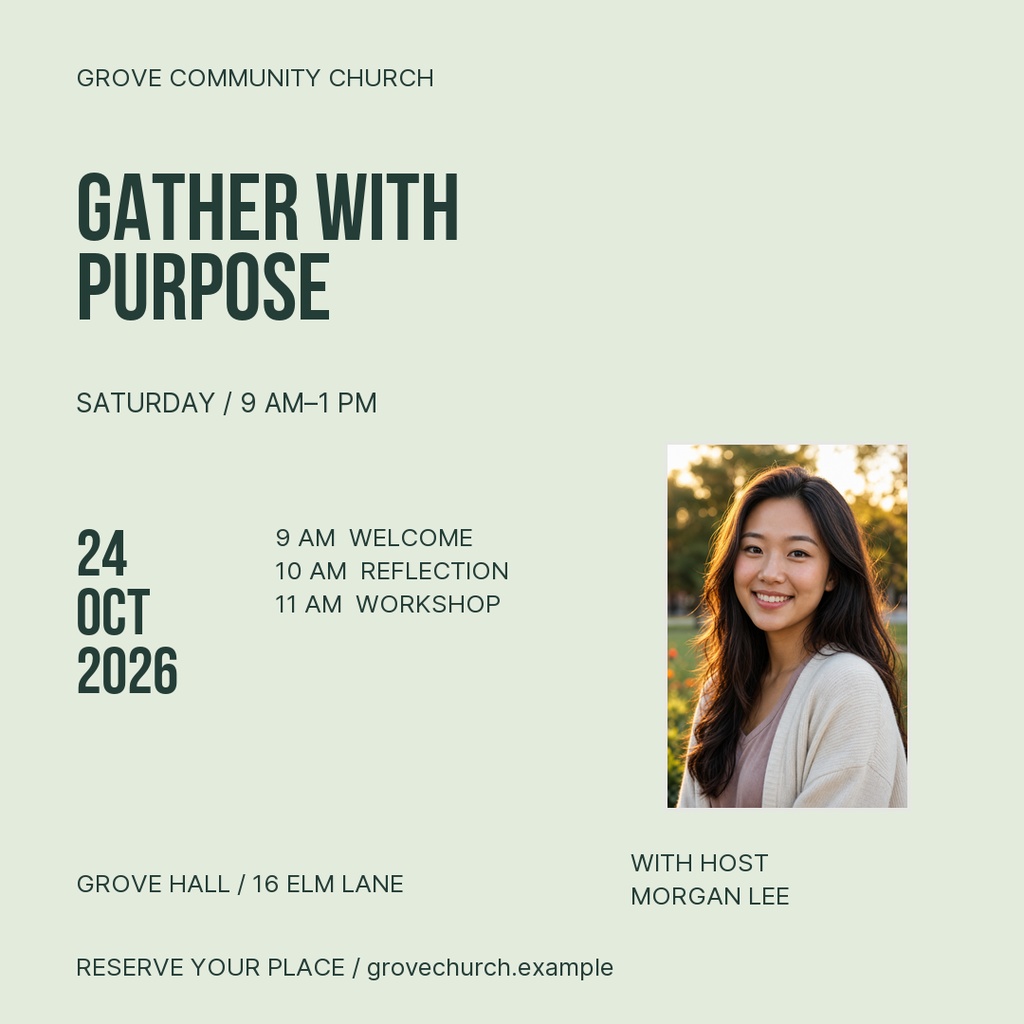 Preview for Gather With Purpose Square Post Template