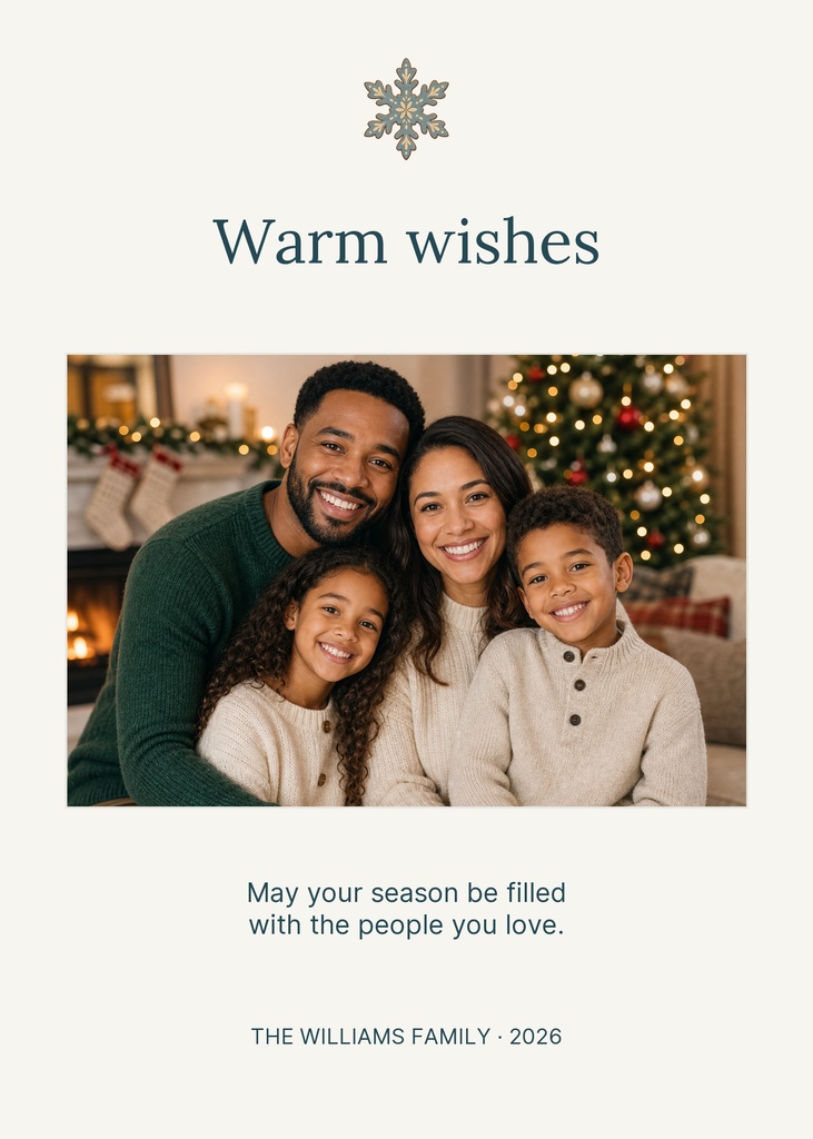 Preview for Winter Keepsake 5 × 7 Holiday Card Template