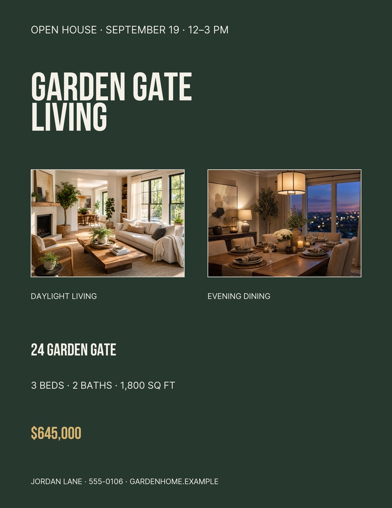 Preview for Garden Gate Living Letter Flyer Template