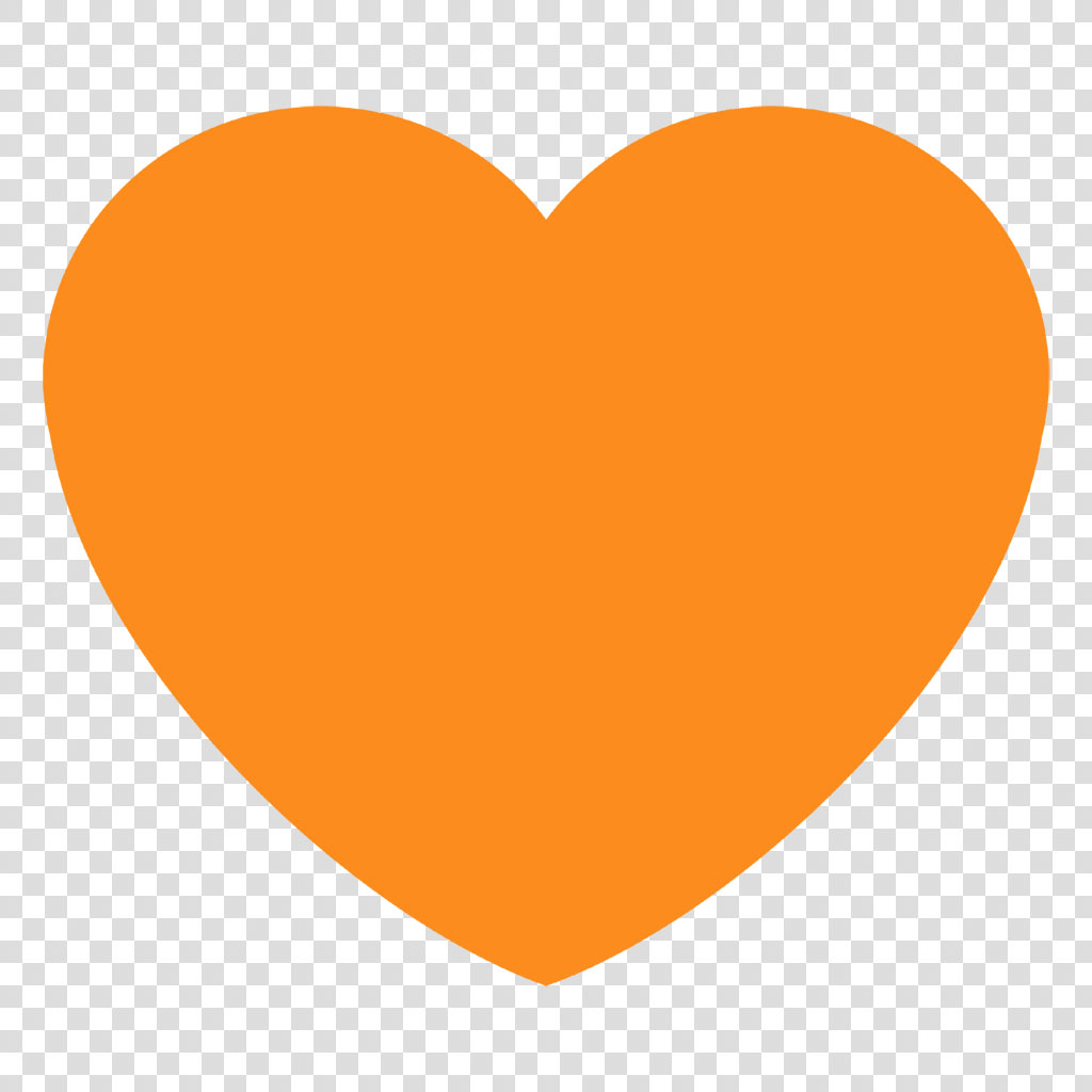 Orange heart icon